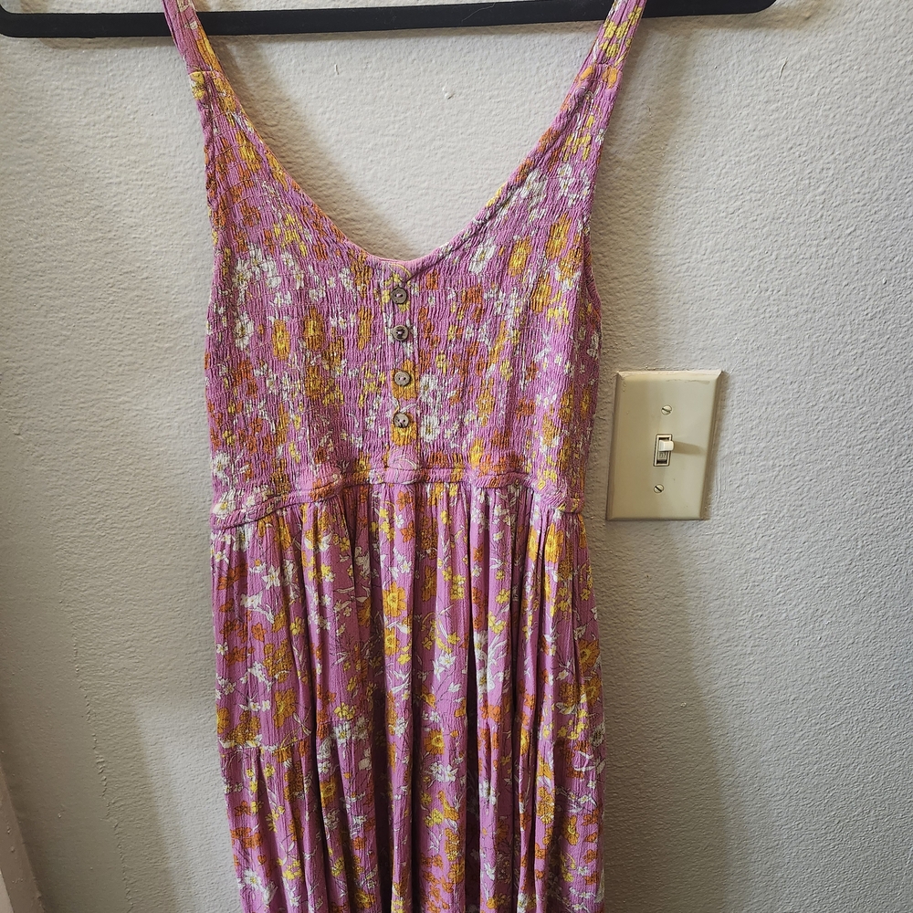 Joyous Pink and Orange Floral Dress